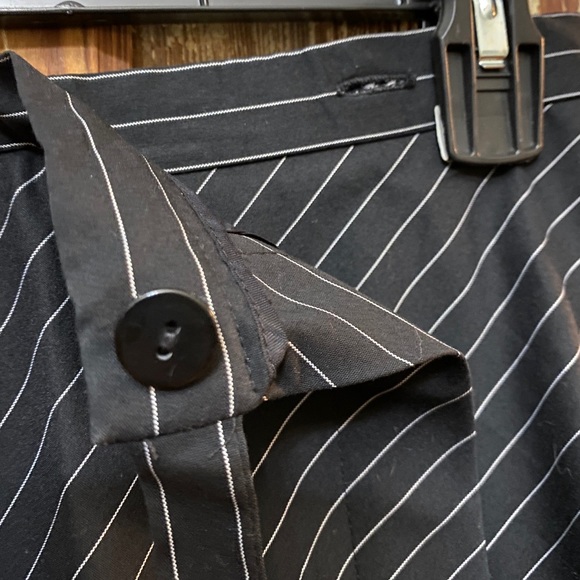 Ann Taylor Floral Striped Embroidered Cotton Wrap Skirt - Picture 3 of 5